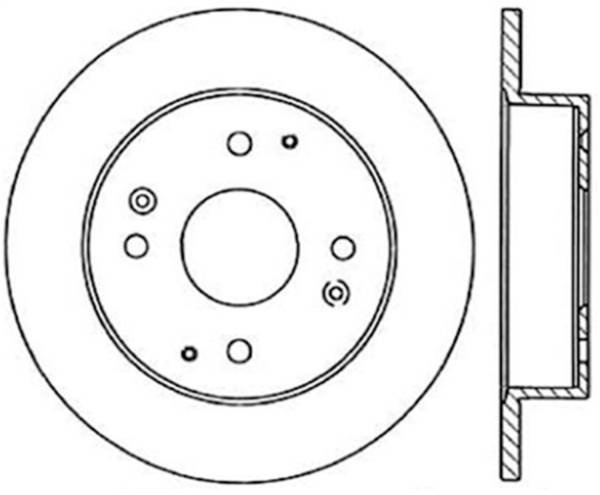 Stoptech - StopTech Sport Cross Drilled Brake Rotor Rear Right 128.40024R