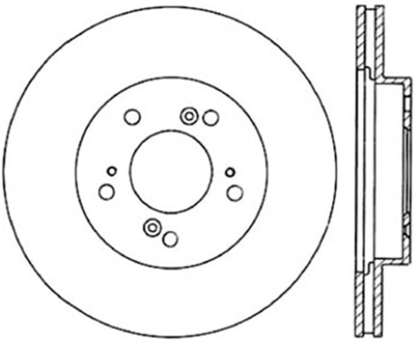 StopTech - StopTech Sport Cross Drilled Brake Rotor Front Left 128.40026L