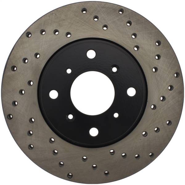 StopTech - StopTech Sport Cross Drilled Brake Rotor Front Left 128.40034L