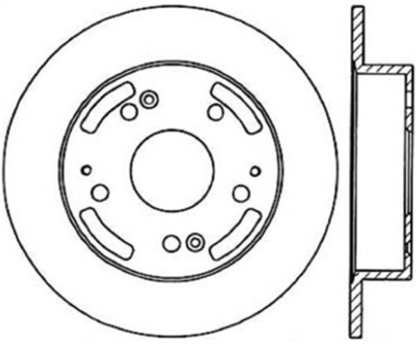 Stoptech - StopTech Sport Cross Drilled Brake Rotor Rear Right 128.40042R