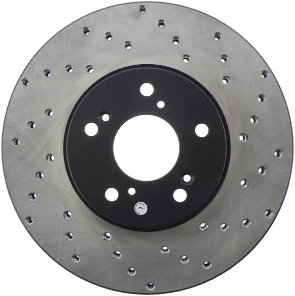 StopTech - StopTech Sport Cross Drilled Brake Rotor Front Left 128.40046L