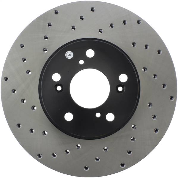 Stoptech - StopTech 99-08 Acura TL (STD Caliber) / 01-03 CL / 04-09 TSX Cross Drilled Right Front Rotor - 128.40046R