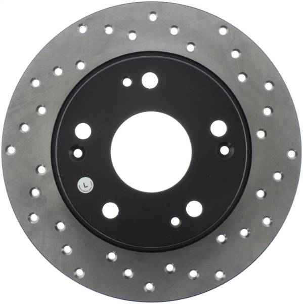 Stoptech - StopTech 04-08 Acura TSX / 03-07 Honda Accord Coupe/Sedan Drilled Rear Left Rotor - 128.40055L