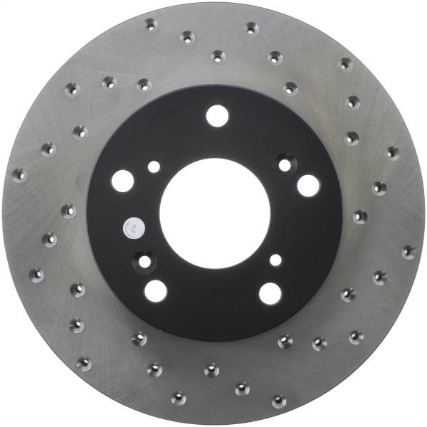 StopTech - StopTech Sport Cross Drilled Brake Rotor Front Left 128.40056L