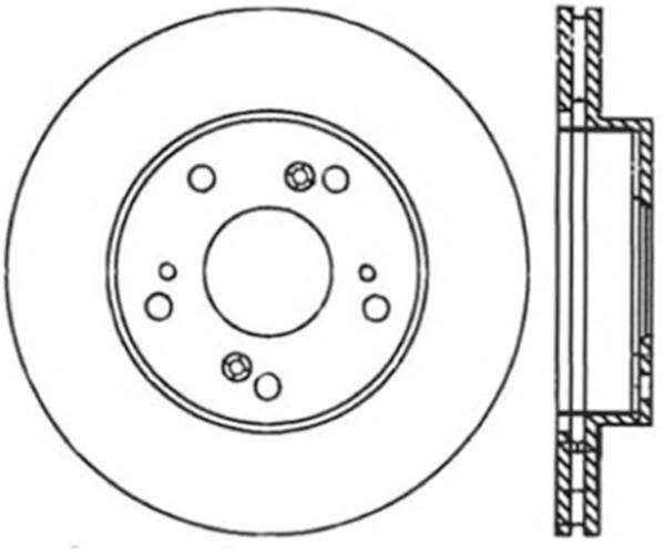 Stoptech - StopTech Sport Cross Drilled Brake Rotor Front Right 128.40056R