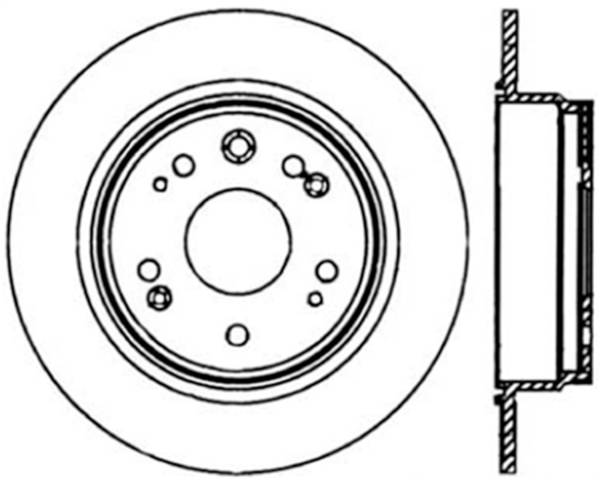 Stoptech - StopTech Sport Cross Drilled Brake Rotor Rear Left 128.40058L