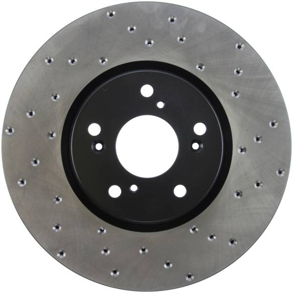 StopTech - StopTech Sport Cross Drilled Brake Rotor Front Left 128.40062L