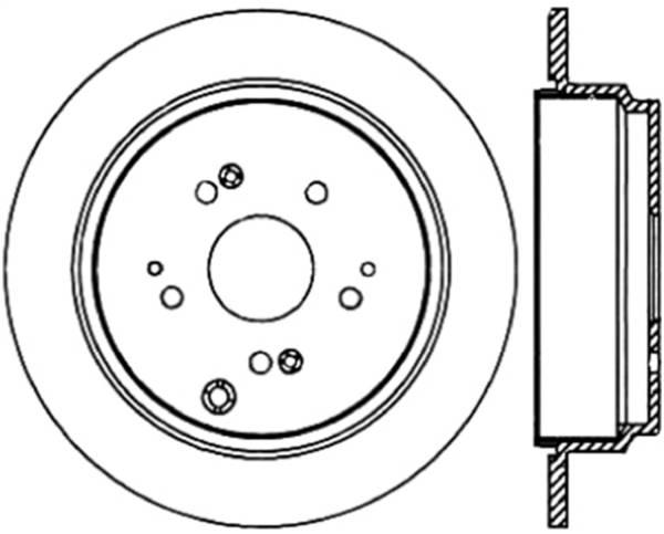 Stoptech - StopTech Sport Cross Drilled Brake Rotor Rear Left 128.40063L