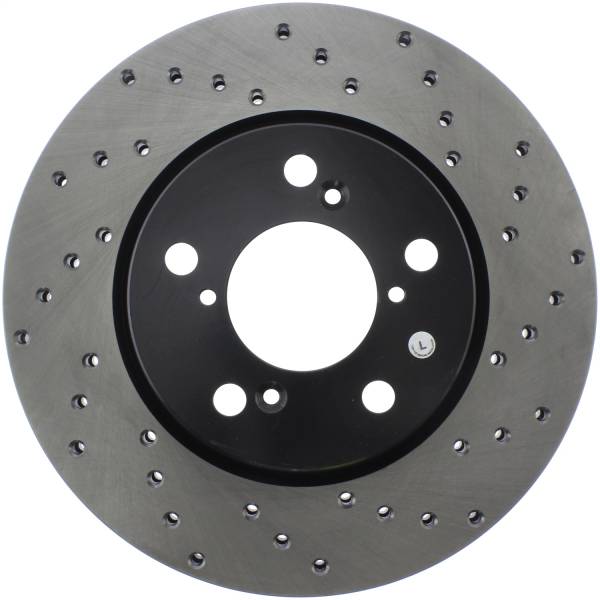 StopTech - StopTech Sport Cross Drilled Brake Rotor Front Left 128.40064L