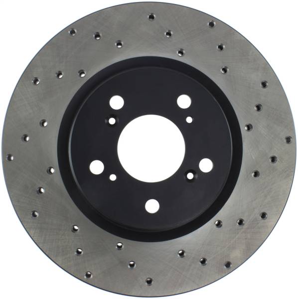 StopTech - StopTech Sport Cross Drilled Brake Rotor Front Left 128.40066L