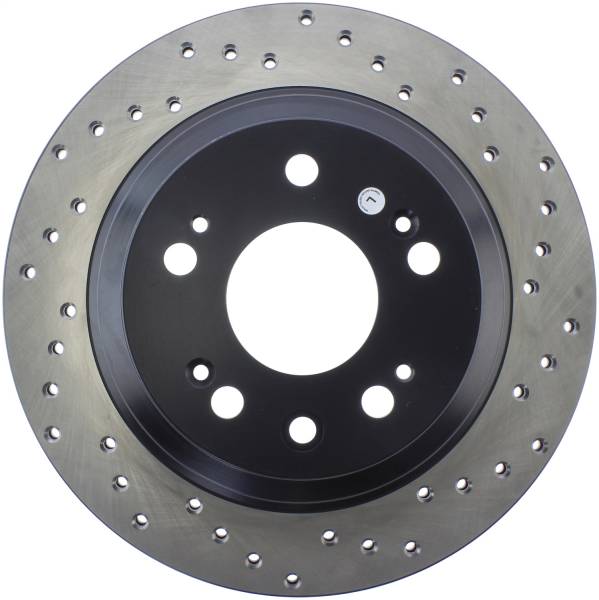 Stoptech - StopTech Sport Cross Drilled Brake Rotor Rear Left 128.40067L