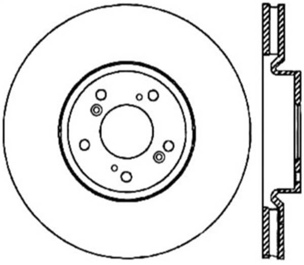 StopTech - StopTech Sport Cross Drilled Brake Rotor Front Left 128.40069L