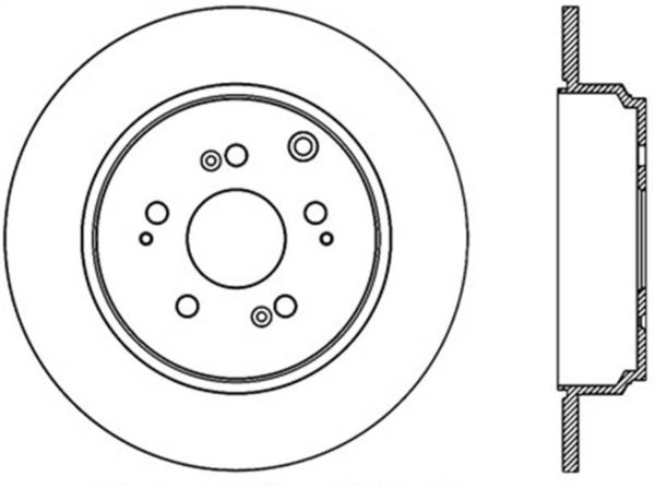 Stoptech - StopTech Sport Cross Drilled Brake Rotor Rear Right 128.40072R