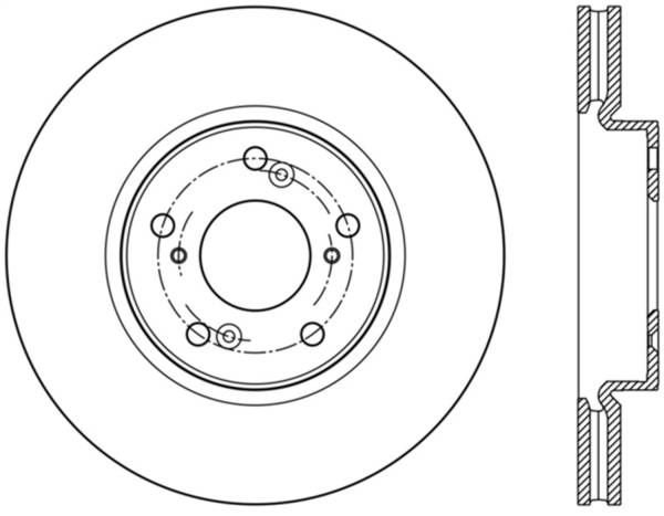 Stoptech - StopTech Drilled Sport Brake Rotor Front Left 13 Honda Accord Sport - 128.40086L