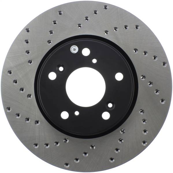 Stoptech - StopTech Sport Cross Drilled Brake Rotor Front Right 128.40086R