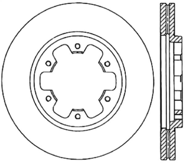 StopTech - StopTech Sport Cross Drilled Brake Rotor Front Left 128.42029L