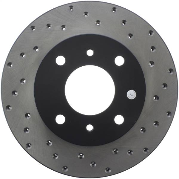 StopTech - StopTech Sport Cross Drilled Brake Rotor Front Left 128.42041L