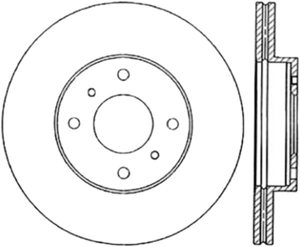 Stoptech - StopTech Sport Cross Drilled Brake Rotor Front Right 128.42055R