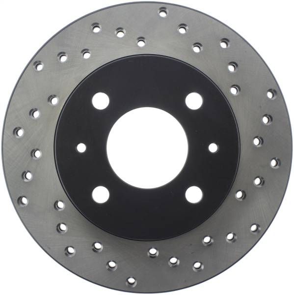 StopTech - StopTech Sport Cross Drilled Brake Rotor Front Left 128.42060L