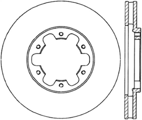 Stoptech - StopTech Sport Cross Drilled Brake Rotor Front Right 128.42063R