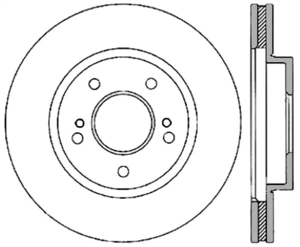 StopTech - StopTech Sport Cross Drilled Brake Rotor Front Left 128.42069L