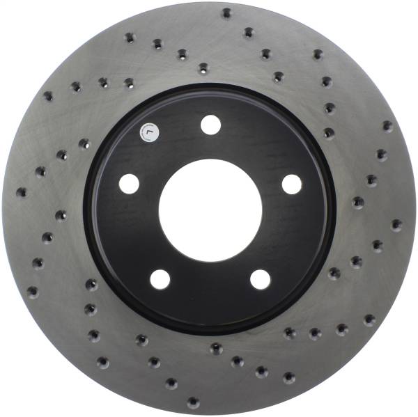 StopTech - StopTech Sport Cross Drilled Brake Rotor Front Left 128.42071L