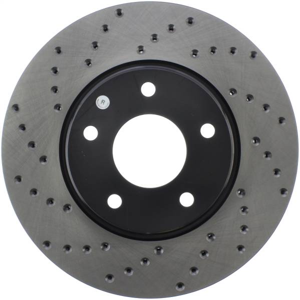 Stoptech - StopTech Sport Cross Drilled Brake Rotor Front Right 128.42071R