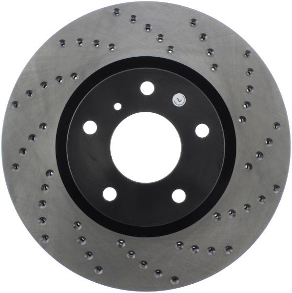 StopTech - StopTech Sport Cross Drilled Brake Rotor Front Left 128.42074L