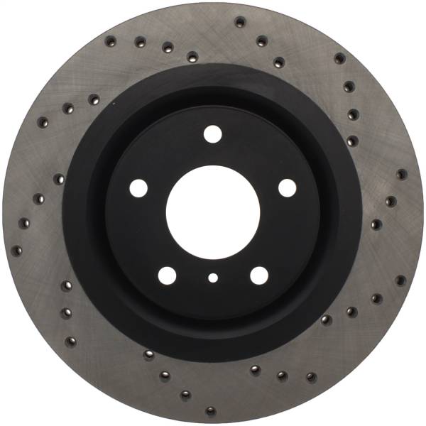 Stoptech - StopTech 08-09 Infiniti EX35 / 05-08 G35 / 09 G37 / 06-09 M35/M45 Drilled Left Front Rotor - 128.42080L