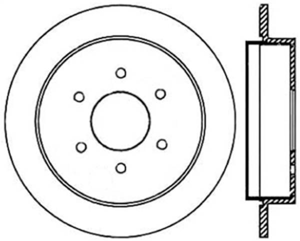 Stoptech - StopTech Sport Cross Drilled Brake Rotor Rear Right 128.42081R