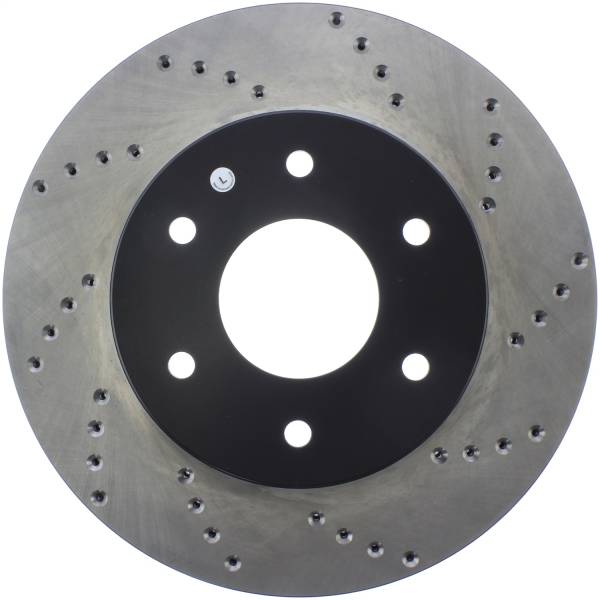 StopTech - StopTech Sport Cross Drilled Brake Rotor Front Left 128.42084L