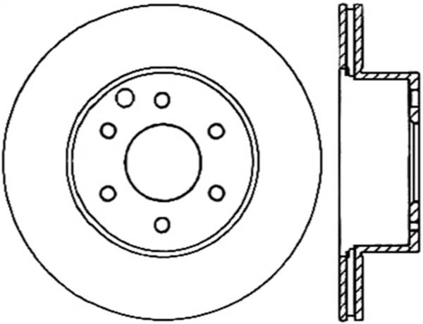 Stoptech - StopTech Sport Cross Drilled Brake Rotor Rear Left 128.42086L