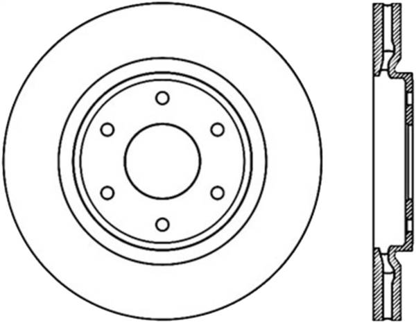 StopTech - StopTech Sport Cross Drilled Brake Rotor Front Left 128.42094L