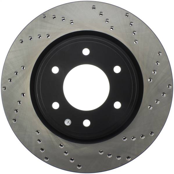 StopTech - StopTech Sport Cross Drilled Brake Rotor Front Left 128.42099L