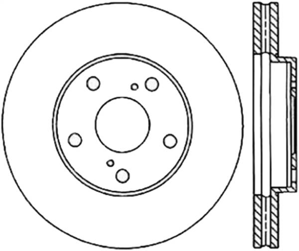 StopTech - StopTech Sport Cross Drilled Brake Rotor Front Left 128.44079L