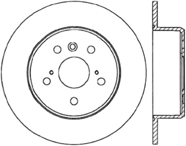 Stoptech - StopTech Sport Cross Drilled Brake Rotor Rear Right 128.44080R