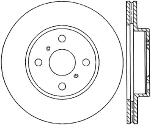 StopTech - StopTech Sport Cross Drilled Brake Rotor Front Left 128.44092L