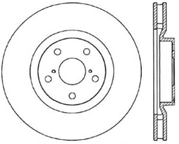 StopTech - StopTech Sport Cross Drilled Brake Rotor Front Left 128.44103L