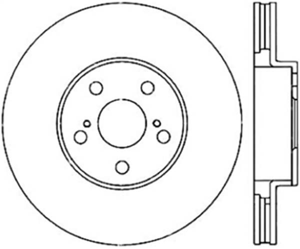 StopTech - StopTech Sport Cross Drilled Brake Rotor Front Left 128.44114L