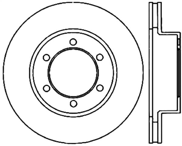 StopTech - StopTech Sport Cross Drilled Brake Rotor Front Left 128.44118L