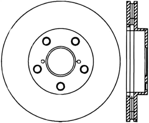 StopTech - StopTech Sport Cross Drilled Brake Rotor Front Left 128.44121L