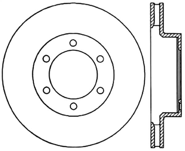 StopTech - StopTech Sport Cross Drilled Brake Rotor Front Left 128.44129L