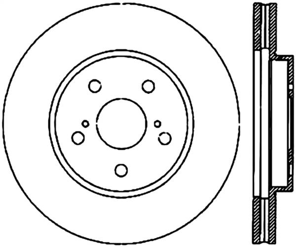 StopTech - StopTech Sport Cross Drilled Brake Rotor Front Left 128.44130L