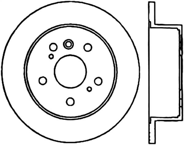 Stoptech - StopTech Sport Cross Drilled Brake Rotor Rear Left 128.44132L