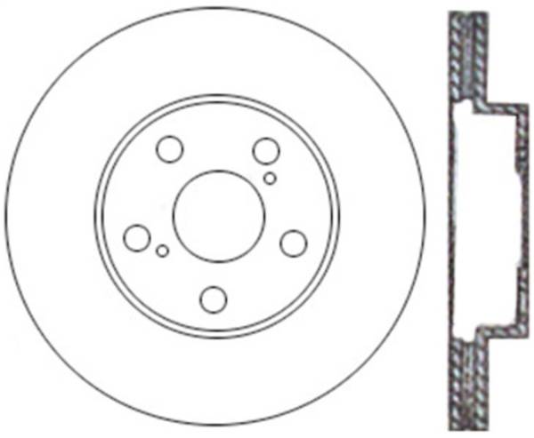 StopTech - StopTech Sport Cross Drilled Brake Rotor Front Left 128.44135L