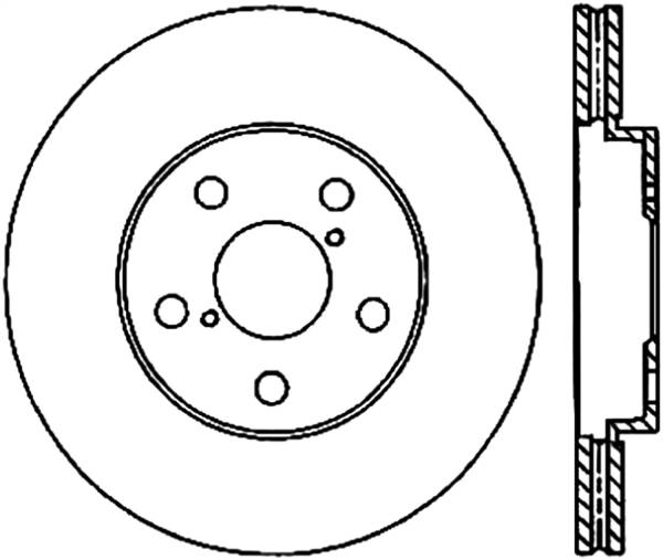 StopTech - StopTech Sport Cross Drilled Brake Rotor Front Left 128.44138L