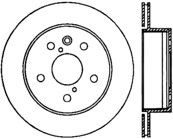 Stoptech - StopTech 06-09 Lexus IS350 / 07-11 GS350 2WD Drilled Left Rear Rotor - 128.44141L