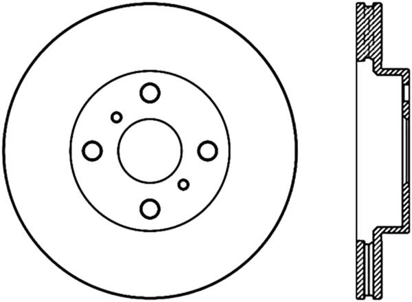 StopTech - StopTech Sport Cross Drilled Brake Rotor Front Left 128.44143L