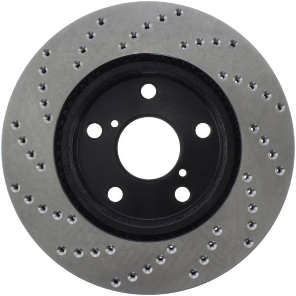 StopTech - StopTech Sport Cross Drilled Brake Rotor Front Left 128.44147L