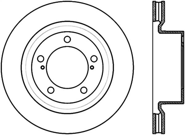 StopTech - StopTech Sport Cross Drilled Brake Rotor Front Left 128.44156L